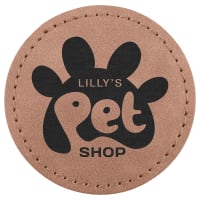 2 1/2" Blush Premier Laserable Leatherette Round Patch with Kota Pro Adhesive - Creekside Collection