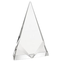 5" x 8" Crystal Triangle with Two Front Bevels