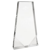 4 3/4" x 8 1/4" Crystal Wedge with Two Front Bevels