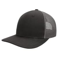 Black/Charcoal BrimCo Classic 6-Panel Trucker Hat