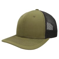 Army Green/Black BrimCo Classic 6-Panel Trucker Hat