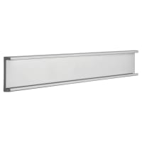 1" x 12", Satin Silver, Kota Pro Aluminum Wall Bracket without Mounting Holes, Fits 1/16" Thick Plastic Insert