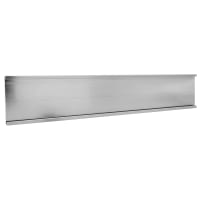 1 1/2" x 6", Polished Silver, Kota Pro Aluminum Wall Bracket without Mounting Holes, Fits 1/16" Thick Plastic Insert