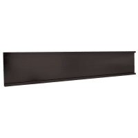 1 1/2" x 8", Black, Kota Pro Aluminum Wall Bracket without Mounting Holes, Fits 1/16" Thick Plastic Insert