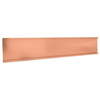 1 1/2" x 8", Polished Rose Gold, Kota Pro Aluminum Wall Bracket without Mounting Holes, Fits 1/16" Thick Plastic Insert