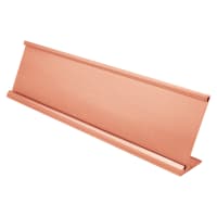 2" x 8", Polished Rose Gold, Kota Pro Aluminum Desk Holder, Fits 1/16" Thick Plastic Insert