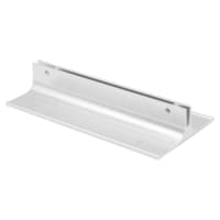 6", Polished Silver, Kota Pro Aluminum Corridor Bracket, Fits 1/8" Thick Plastic Insert