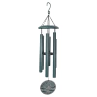 36" Dark Peacock Green Powder Coated Aluminum Wind Chime