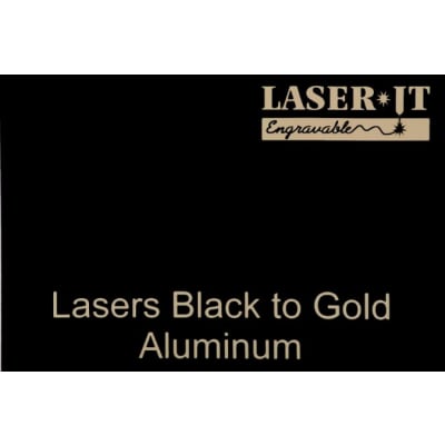 12" x 24" x .020" Black/Gold LaserIT Aluminum