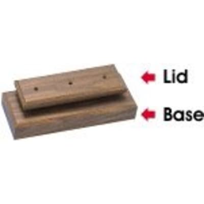 3 1/2" x 9" x 1 1/2" Walnut Finish Base & Lid Set