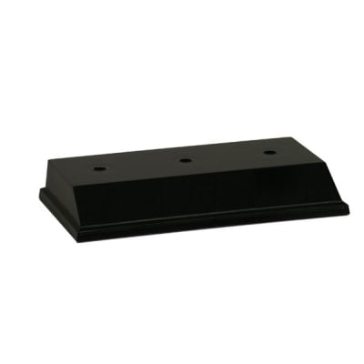 4 1/4" x 7 3/4" Black 3-Hole Countersunk Big Plate Weighted Plastic Base