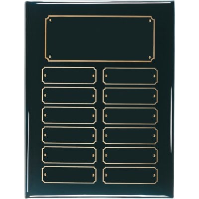 12 Plate Black Piano Finish Completed Perpetual Plaque