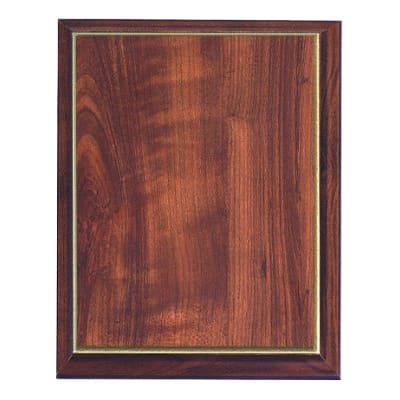 7" x 9" Cherry Finish Plaque with Gold Cove