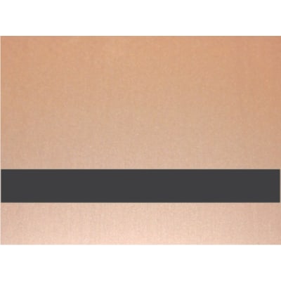 12" x 24" x .020" Brushed Copper/Black Flex Self-Adhesive Plas tic