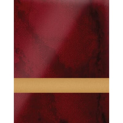 11 1/2" x 24" x 1/16" Roman Red Marble/Gold Duets Laser Indoor Plastic