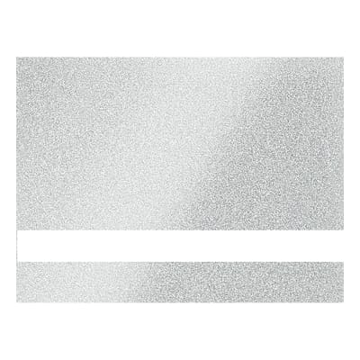 24" x 24" x 1/16" Clear Matte/Brushed Aluminum Duets Reverse Laser XT Plastic