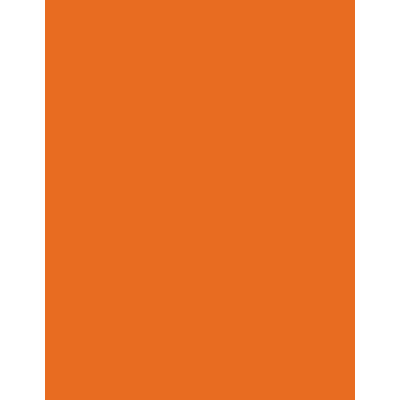 24" x 49" x 1/32" Orange Duets ADA Applique Plastic with 3M Adhesive
