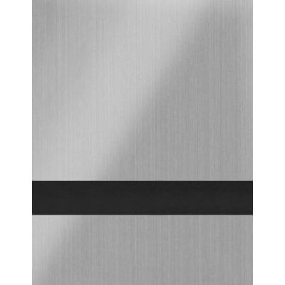 12" x 24" x 1/16" Brushed Stainless/Black Gemini Duets Laser XT Plastic