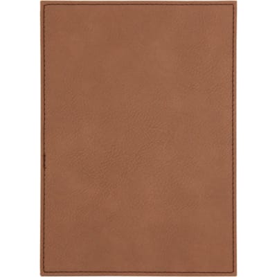 4" x 6" Dark Brown Leatherette Plaque Plate
