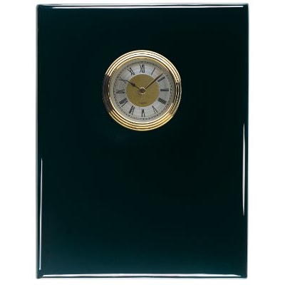 8" x 10" Black Piano Finish Clock Plaque