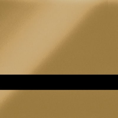 12 1/16" x 24 1/4" x 1/16" Mirrored Gold/Black Print Receptive Plastic