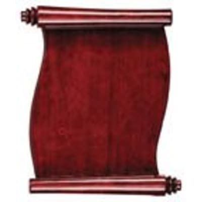 7 1/2" x 8 3/4" Rosewood Piano Finish Scroll Plaque