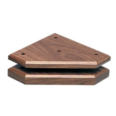 7 1/4" x 7 1/4" x 1" Cherry Finish Economy 3-Post Set
