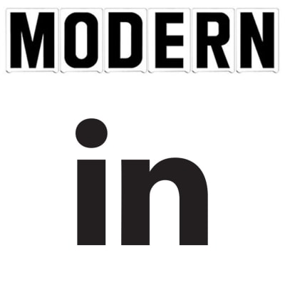 3"(H) Black Modern Font LinkedIn Symbol Gemini Pronto Changeable Copy