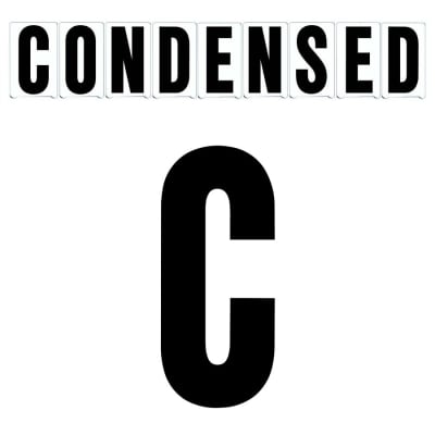 4"(H) Black Condensed Font Letter C Gemini Pronto Changeable Copy