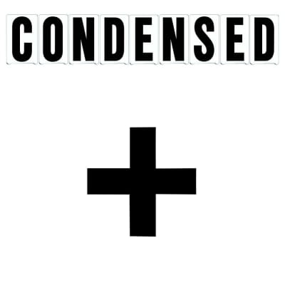 4"(H) Black Condensed Font Plus Symbol Gemini Pronto Changeable Copy