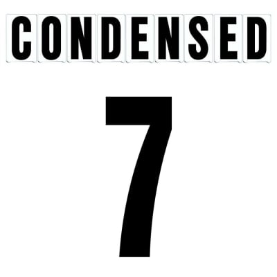 4"(H) Black Condensed Font Number 7 Gemini Pronto Changeable Copy