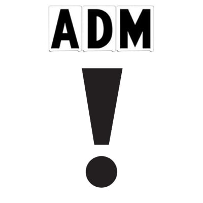 6"(H) Black ADM Font Exclamation Point Gemini Pronto Changeable Copy