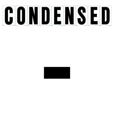 6"(H) Black Condensed Font Dash Gemini Pronto Changeable Copy
