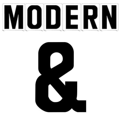 6"(H) Black Modern Font Ampersand Gemini Pronto Changeable Copy