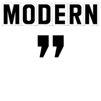 8"(H) Black Modern Font Right Quote Mark Gemini Pronto Changeable Copy