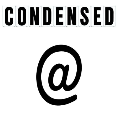 10"(H) Black Condensed Font At Sign Gemini Pronto Changeable Copy