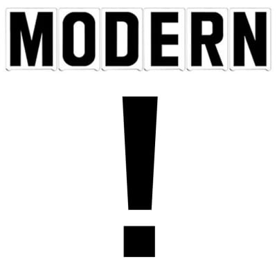 8" on 9"(H) Black Modern Font Exclamation Point Gemini Pronto Changeable Copy
