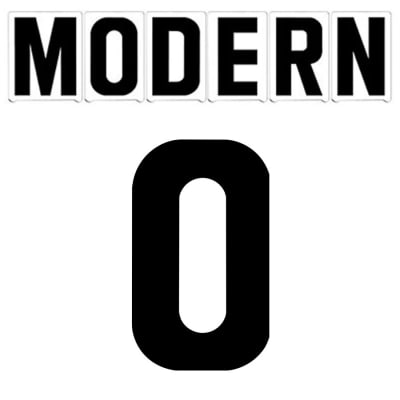 8" on 9"(H) Black Modern Font Number 0 Gemini Pronto Changeable Copy
