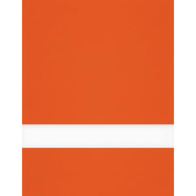 24" x 24" x 1/16" Orange/White Matte Duets Rotary Indoor Plastic