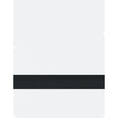 24" x 49" x 1/16" White/Black Matte Duets Rotary Indoor Plastic