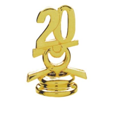 2 1/2" Gold "20" Circle Trim