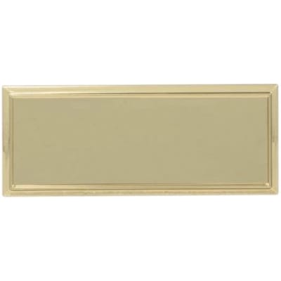 3" x 1" Gold Square Corner Plastic Badge Frame