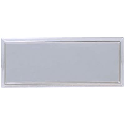 3" x 1" Silver Square Corner Plastic Badge Frame