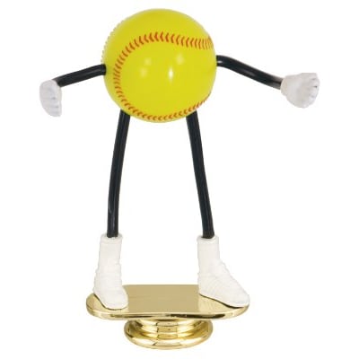 5" Softball Bendable Trophy Dude Figure