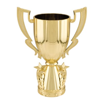 6" Gold Plastic Cup with Stars