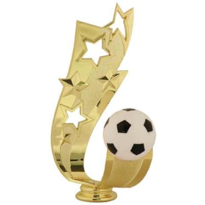 6" Soccer Offset Ribbon Figure
