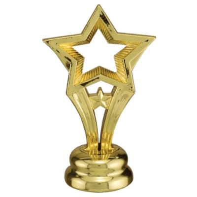2 1/2" Gold Open Star Trim