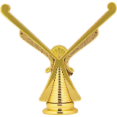 4 1/2" Gold Tile/Metal Holder Figure