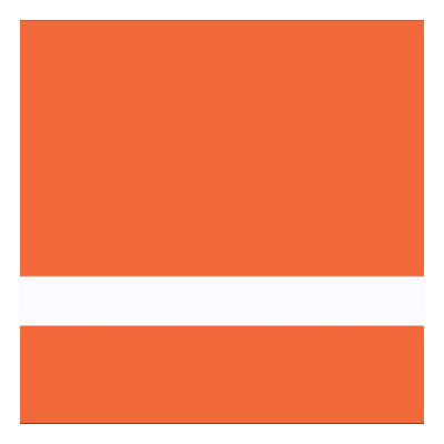 24" x 24" x 1/16" Matte Orange/White Gemini Duets Selects