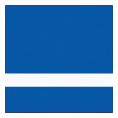 12" x 24" x 1/16" Brushed Satin Blue/White Gemini Duets Selects